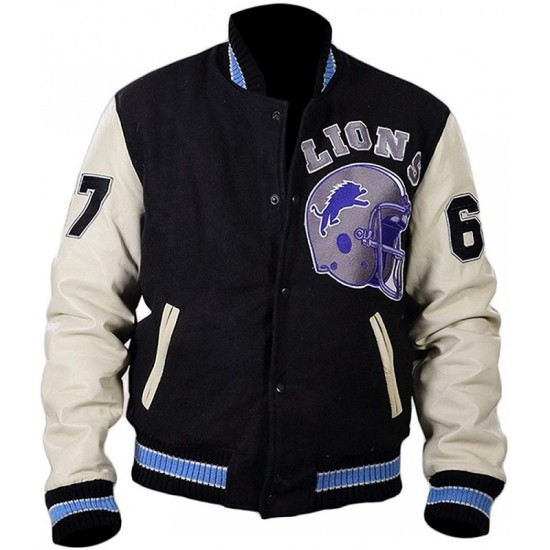 Beverly Hills Cop Axel Foley Detroit Lions Letterman Biker Jacket