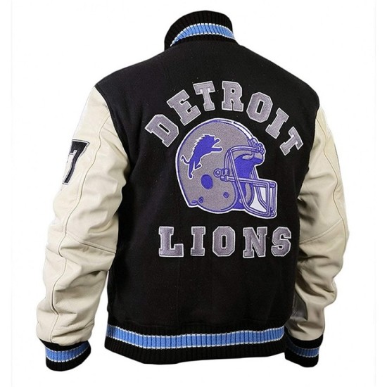 Beverly Hills Cop Axel Foley Detroit Lions Letterman Biker Jacket