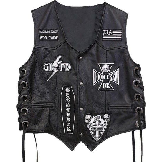 Black Label Society Leather Vest