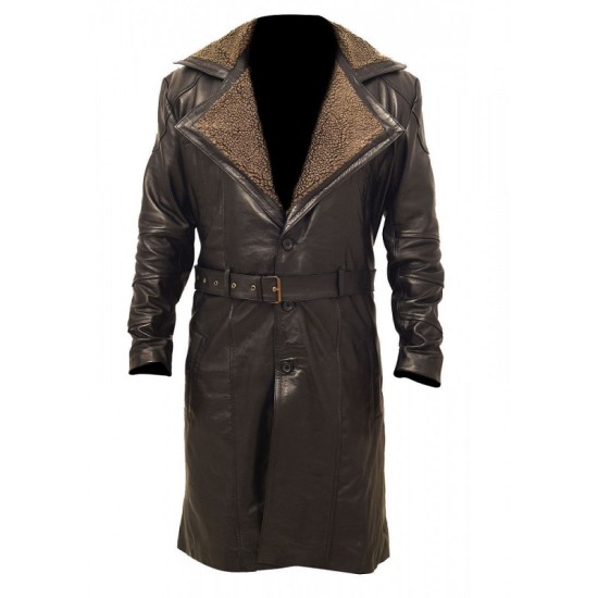Blade Runner 2049 Ryan Gosling Officer K Fur Collar Trench Coat