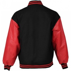 Corvette Mens Baseball Varsity Round Collar Bomber Letterman Jacket