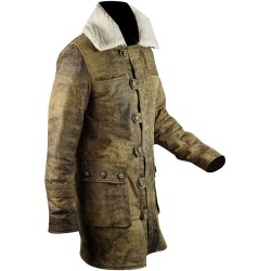 Dark knight Rises Bane Genuine Leather Buffing Trench Coat/Jacket