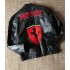 Ferrari 90s Formula 1 Racing Black Leather Jacket