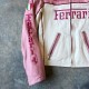 Ferrari Pink Leather Jacket