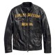Harley Davidson Mens Forge Distressed Slim Fit Leather Jacket, Black 97006-18VM