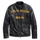 Harley Davidson Mens Forge Distressed Slim Fit Leather Jacket, Black 97006-18VM