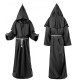 Horror Grim Reaper Costume Vintage Monk Cosplay Cloak Robe Scary Wizard Costume