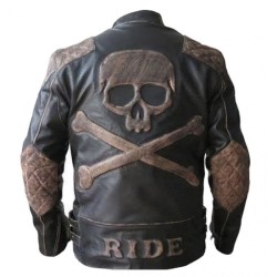 Jacket With Your Name NEW Men’s Biker Reinforced Vintage Distressed Leather Jacket With Skull