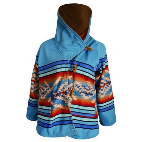 Kelly Reilly Yellowstone Season 03 Wool Blend Beth Dutton Blue Hooded Coat