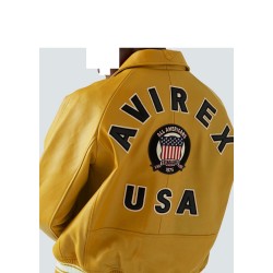 Limited Edition Yellow Avirex Leather Jacket