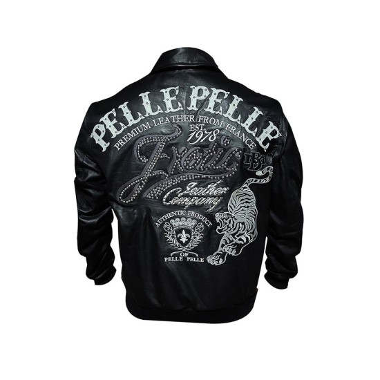 Pelle Pelle Blue Legends Live Forever Leather Jacket Pelle Pelle Blue Legends Live Forever Leather Jacket