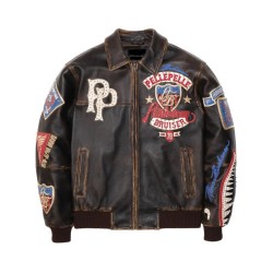Men's Pelle Pelle Brown American Bruiser Vintage Jacket
