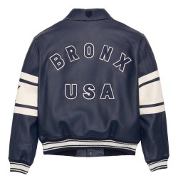 Mens Avirex Bronx Biker Leather Jacket