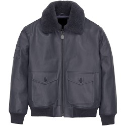 Mens Avirex G-1 Grey Bomber Biker Jacket