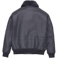 Mens Avirex G-1 Grey Bomber Biker Jacket