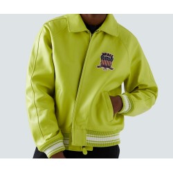 Mens Avirex Green Biker Jacket