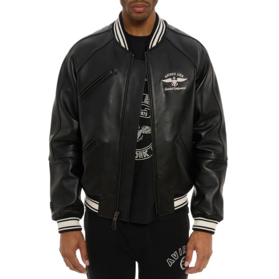 Mens Avirex New York 1985 Black Jacket Mens Avirex New York 1985 Black Jacket