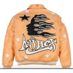 Mens Avirex x Hellstars Leather Jacket