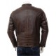 Mens Black And Brown Slimfit Stylish Classic Cafe Racer Tab Collar Real Leather Biker Jacket Mens Black And Brown Slimfit Stylish Classic Cafe Racer Tab Collar Real Leather Biker Jacket