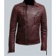 Mens Burgundy Color Biker Style Leather Jacket Mens Burgundy Color Biker Style Leather Jacket