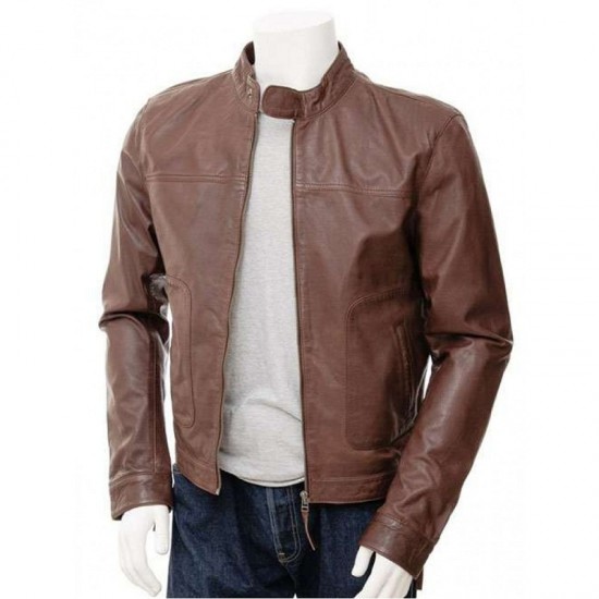 Mens Cafe Racer Real Leather Biker Jacket Mens Cafe Racer Real Leather Biker Jacket