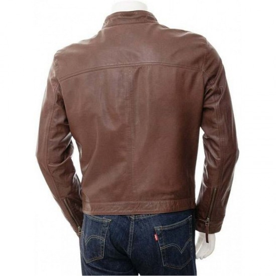 Mens Cafe Racer Real Leather Biker Jacket Mens Cafe Racer Real Leather Biker Jacket