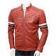 Mens Classic Racing Quilted Real Leather Biker Jacket Mens Classic Racing Quilted Real Leather Biker Jacket