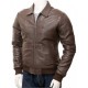 Mens Classic Shirt Collar Real Leather Bomber Jacket Mens Classic Shirt Collar Real Leather Bomber Jacket