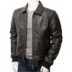 Mens Classic Shirt Collar Real Leather Bomber Jacket Mens Classic Shirt Collar Real Leather Bomber Jacket