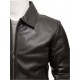 Mens Classic Shirt Collar Real Leather Bomber Jacket Mens Classic Shirt Collar Real Leather Bomber Jacket