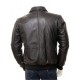 Mens Classic Shirt Collar Real Leather Bomber Jacket Mens Classic Shirt Collar Real Leather Bomber Jacket