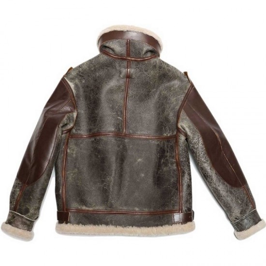 Mens Cockpit USA 100 Mission B-3 Sheepskin Bomber Jacket Mens Cockpit USA 100 Mission B-3 Sheepskin Bomber Jacket