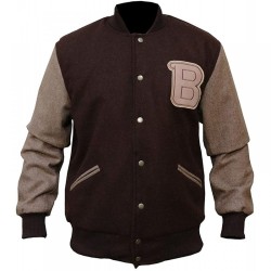Mens Hotline Miami B Logo Varsity Wool Bomber Jacket