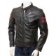 Mens Iconic Cafe Racer Sporty Red Trim Real Leather Biker Jacket Mens Iconic Cafe Racer Sporty Red Trim Real Leather Biker Jacket