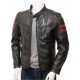 Mens Iconic Cafe Racer Sporty Red Trim Real Leather Biker Jacket Mens Iconic Cafe Racer Sporty Red Trim Real Leather Biker Jacket