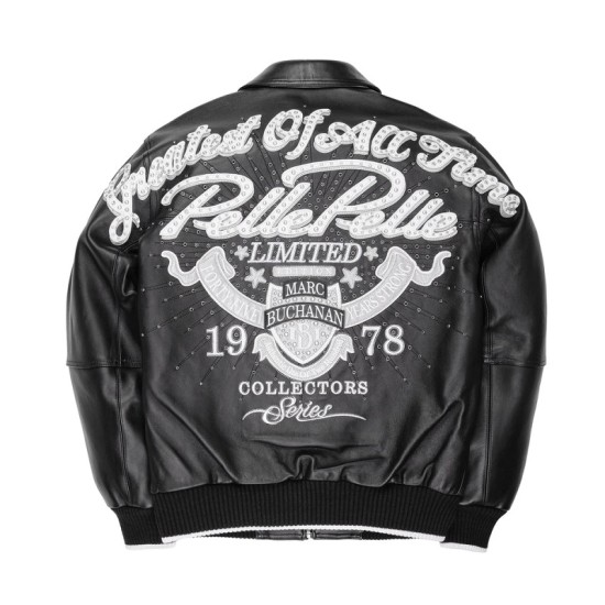 Mens Pelle Pelle Greatest Of All Time Black Leather Jacket Mens Pelle Pelle Greatest Of All Time Black Leather Jacket