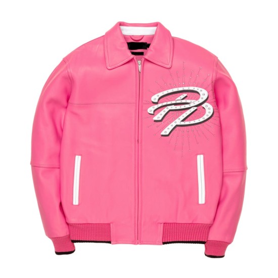 Mens Pelle Pelle Greatest Of All Time Pink Leather Jacket Mens Pelle Pelle Greatest Of All Time Pink Leather Jacket