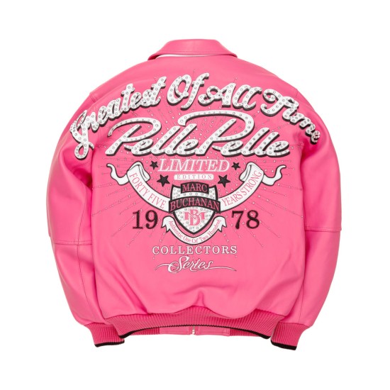 Mens Pelle Pelle Greatest Of All Time Pink Leather Jacket Mens Pelle Pelle Greatest Of All Time Pink Leather Jacket