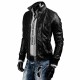 Mens Slim Fit Black Quilted Leather Biker Jacket Mens Slim Fit Black Quilted Leather Biker Jacket