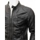 Mens Stunning Four Zipped Pockets Real Leather Biker Jacket Mens Stunning Four Zipped Pockets Real Leather Biker Jacket