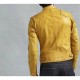 Mens Yellow Cafe Racer Leather Jacket Mens Yellow Cafe Racer Leather Jacket