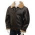 Men’s Brown RAF Aviator Vintage Real Shearling Sheepskin Flying Leather Jacket