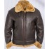 Men’s Brown RAF Aviator Vintage Real Shearling Sheepskin Flying Leather Jacket