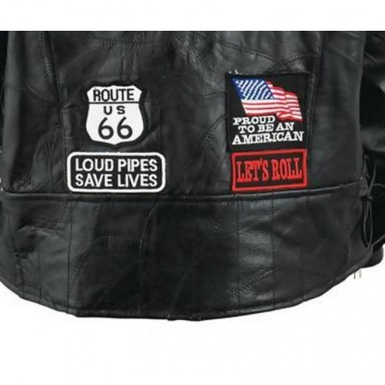 Motorcycle Jacket Live to Ride Eagle USA Biker Diamond Plate New Motorcycle Jacket Live to Ride Eagle USA Biker Diamond Plate New
