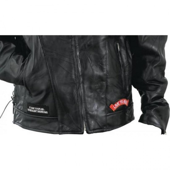 Motorcycle Jacket Live to Ride Eagle USA Biker Diamond Plate New Motorcycle Jacket Live to Ride Eagle USA Biker Diamond Plate New