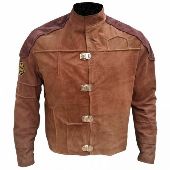 New Men's Battlestar Galactica Colonial Viper Pilot Brown Suede Leather Jacket New Men's Battlestar Galactica Colonial Viper Pilot Brown Suede Leather Jacket