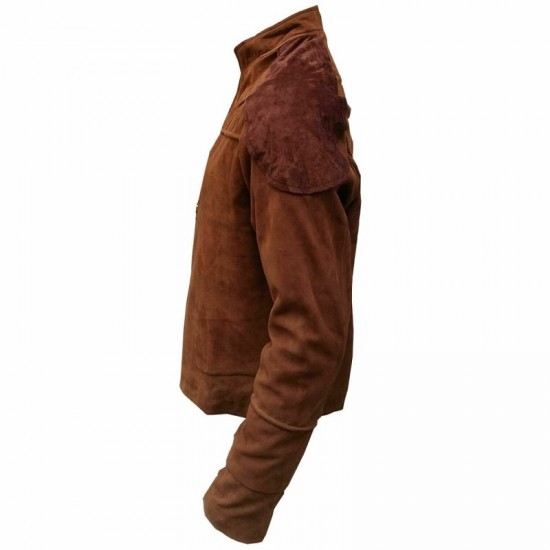 New Men's Battlestar Galactica Colonial Viper Pilot Brown Suede Leather Jacket New Men's Battlestar Galactica Colonial Viper Pilot Brown Suede Leather Jacket