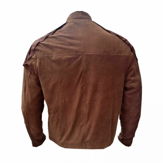 New Men's Battlestar Galactica Colonial Viper Pilot Brown Suede Leather Jacket New Men's Battlestar Galactica Colonial Viper Pilot Brown Suede Leather Jacket