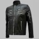 New Men's Black Leather Biker Jacket New Men's Black Leather Biker Jacket