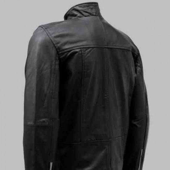 New Men's Black Leather Biker Jacket New Men's Black Leather Biker Jacket